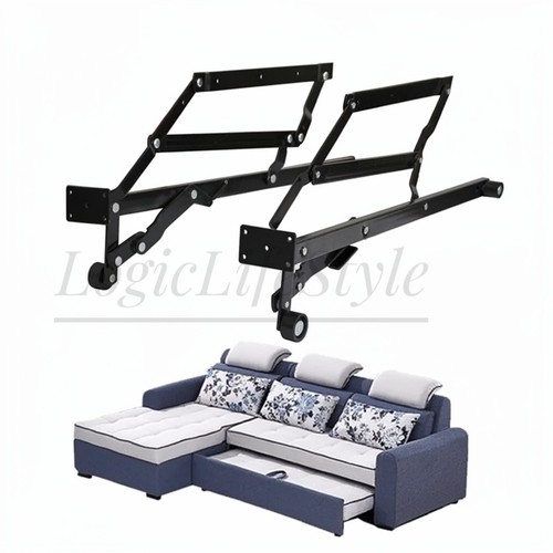 Metal pull out sofa - out,